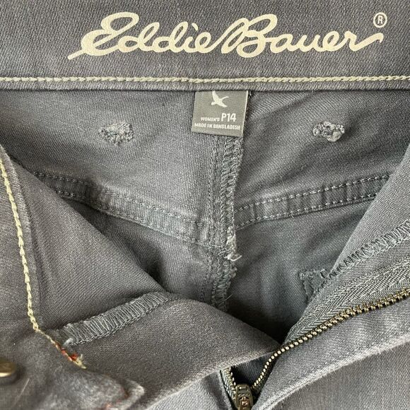Eddie Bauer Gray Stretch Slim Cropped Jeans EUC - Picture 5 of 10